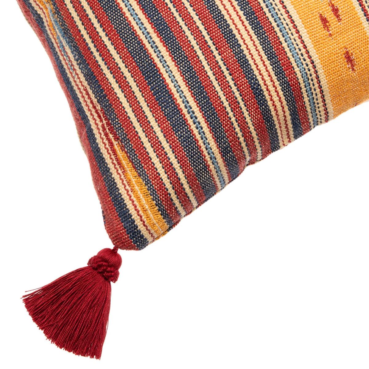 Red / Neutrals / Blue Neyshabour Square Cushion By Mindthegap – image 3