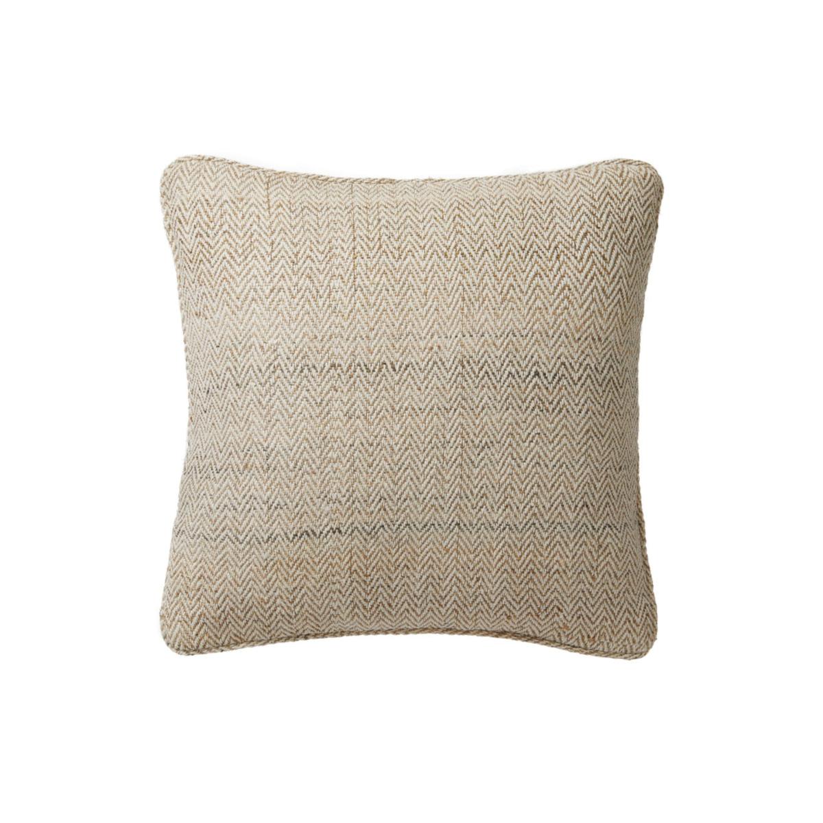 Neutrals Herringbone Hemp Cushion One Size Fameed Khalique Ltd – image 2