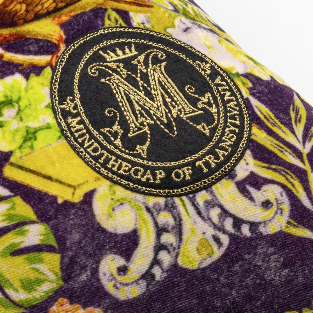 Yellow / Orange / Green La Voliere Velvet Square Cushion By Mindthegap – image 3