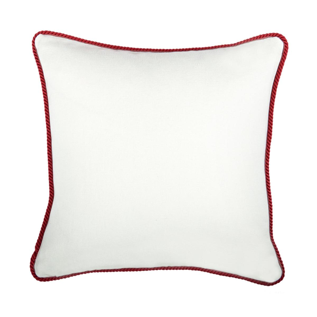 Blue / White / Red Sirene Linen Embroidered Cushion By Mindthegap – image 2