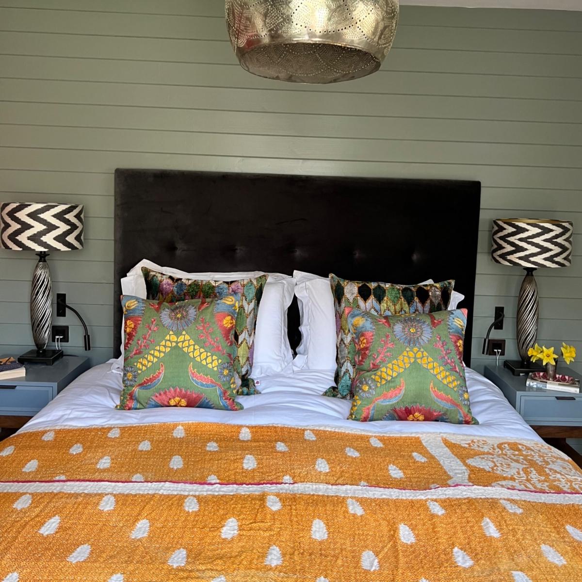 Sage Green Suzani Cushion Punica – image 2