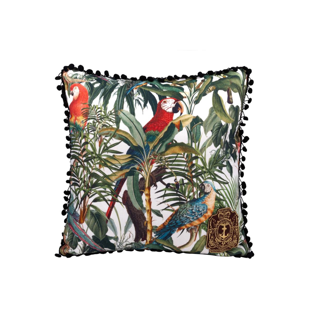Parrots Of Brasil Linen Cushion By Mindthegap – image 1