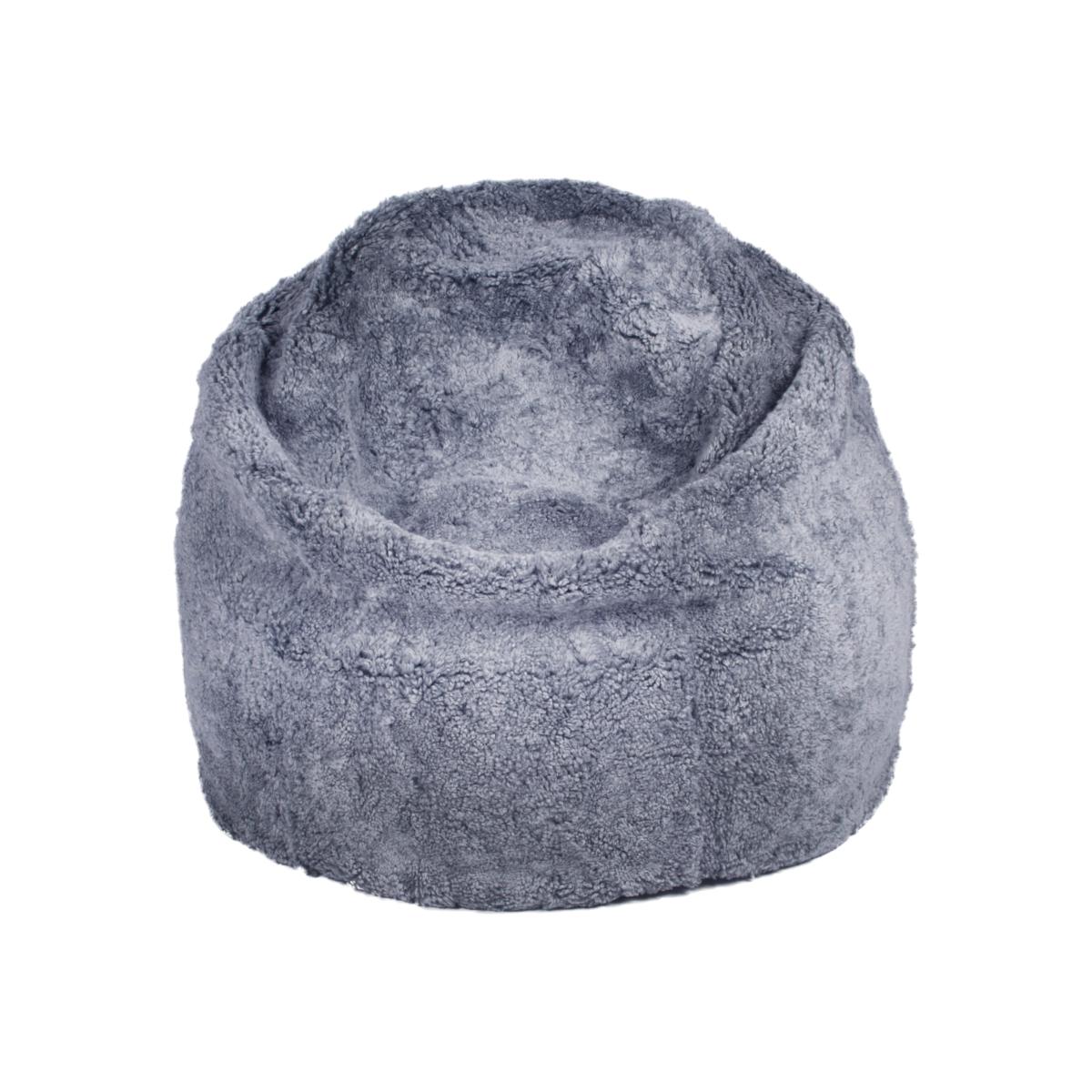 Sheepskin Large Beanbag - Curly Grey Owen Barry – image 1