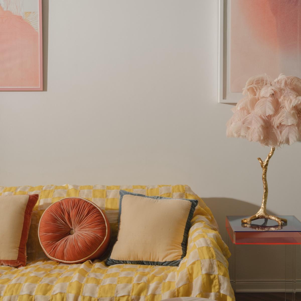 Neutrals / Yellow / Orange Holiday Pumpkin Cushion - Coral X Sand The Annam House – image 2