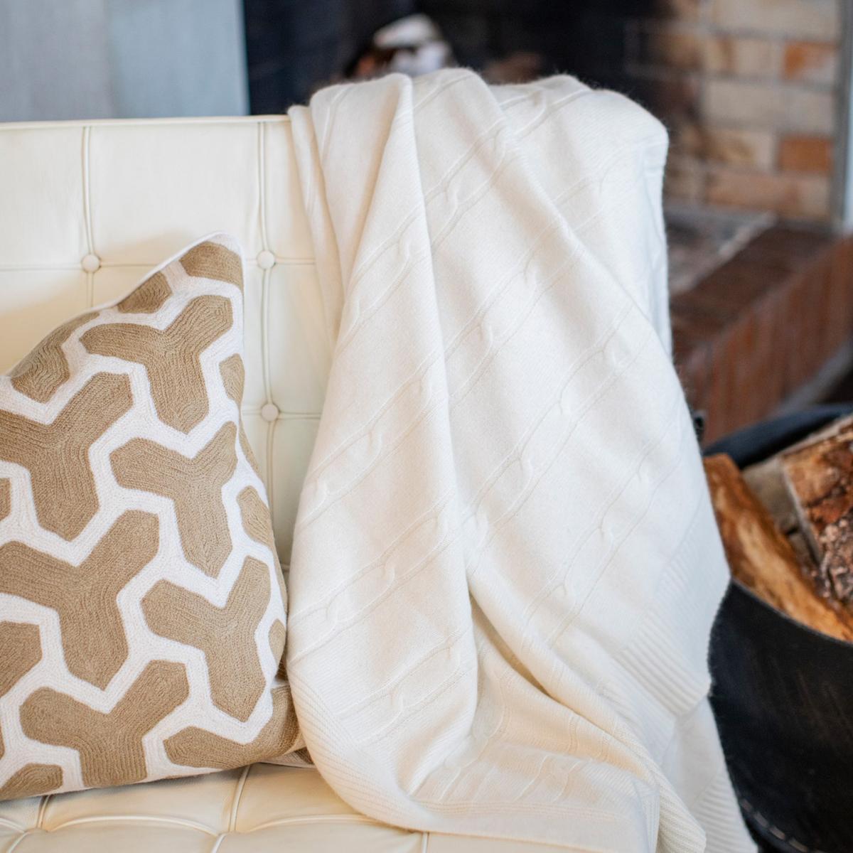 Neutrals "Nishat" Embroidered Cushion One Size Tirillm – image 3