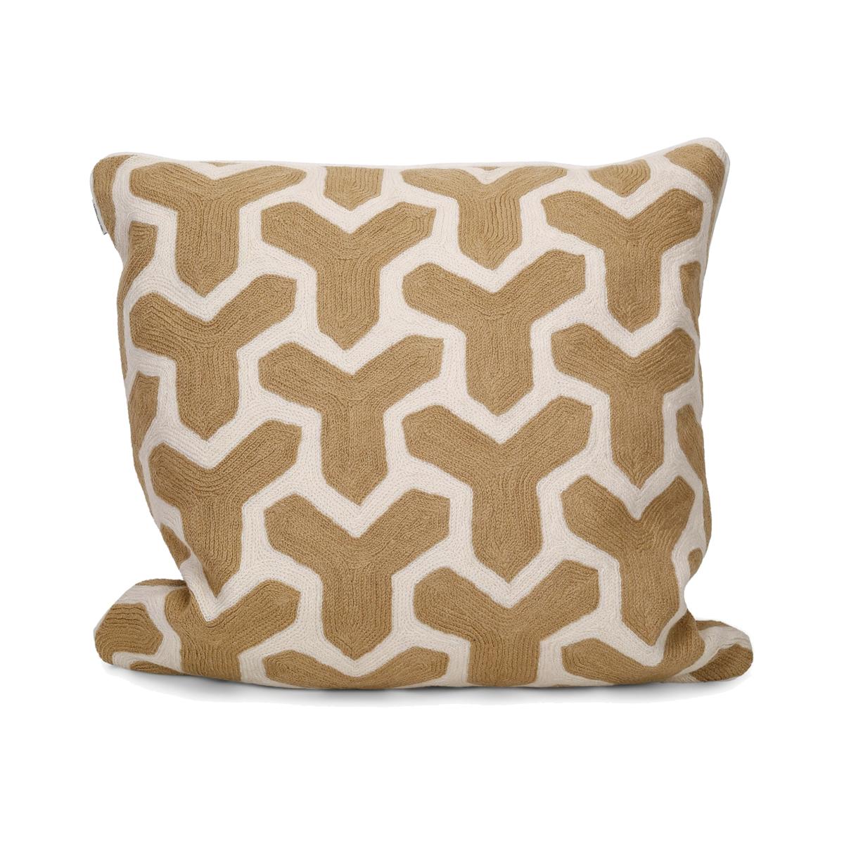 Neutrals "Nishat" Embroidered Cushion One Size Tirillm – image 1