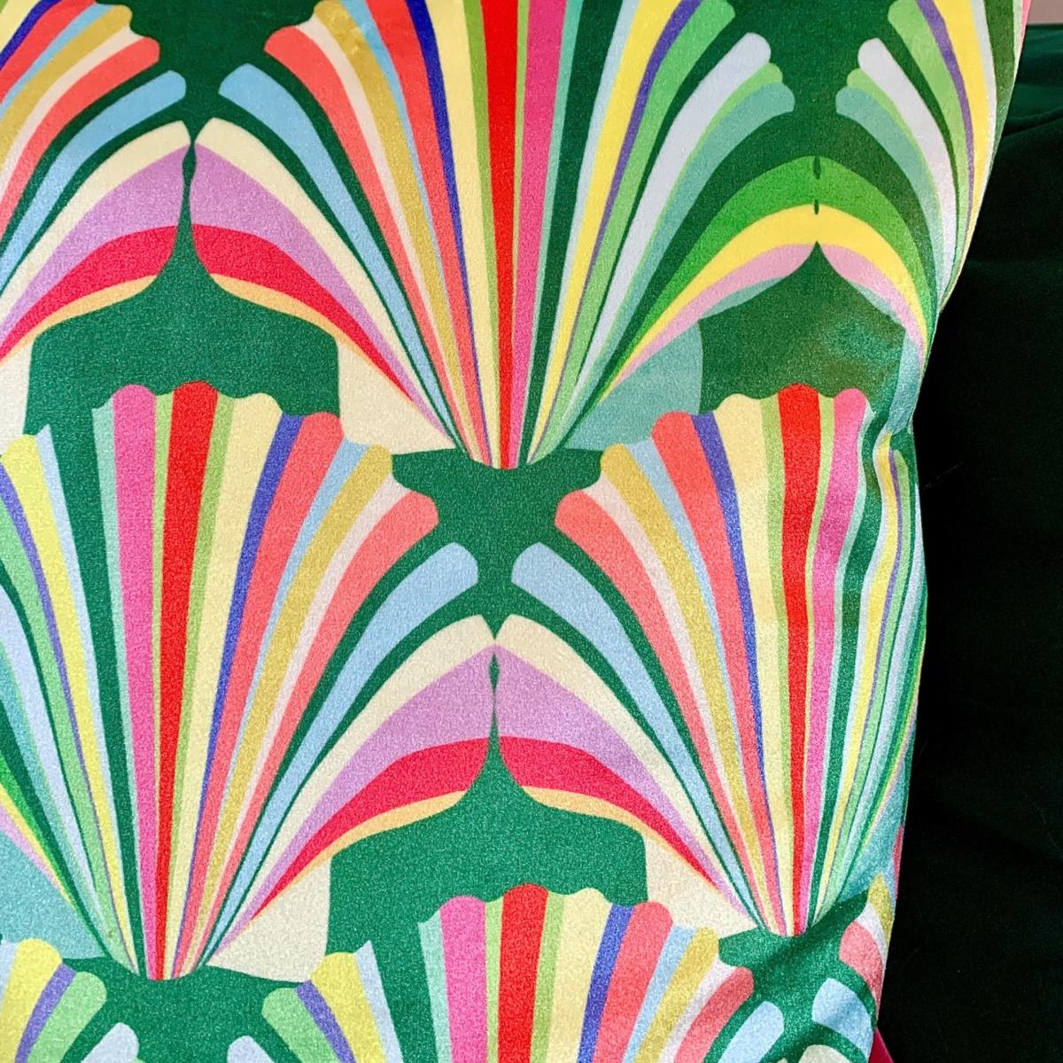 Rainbow Shell Velvet Cushion Chloe Croft London Limited – image 3