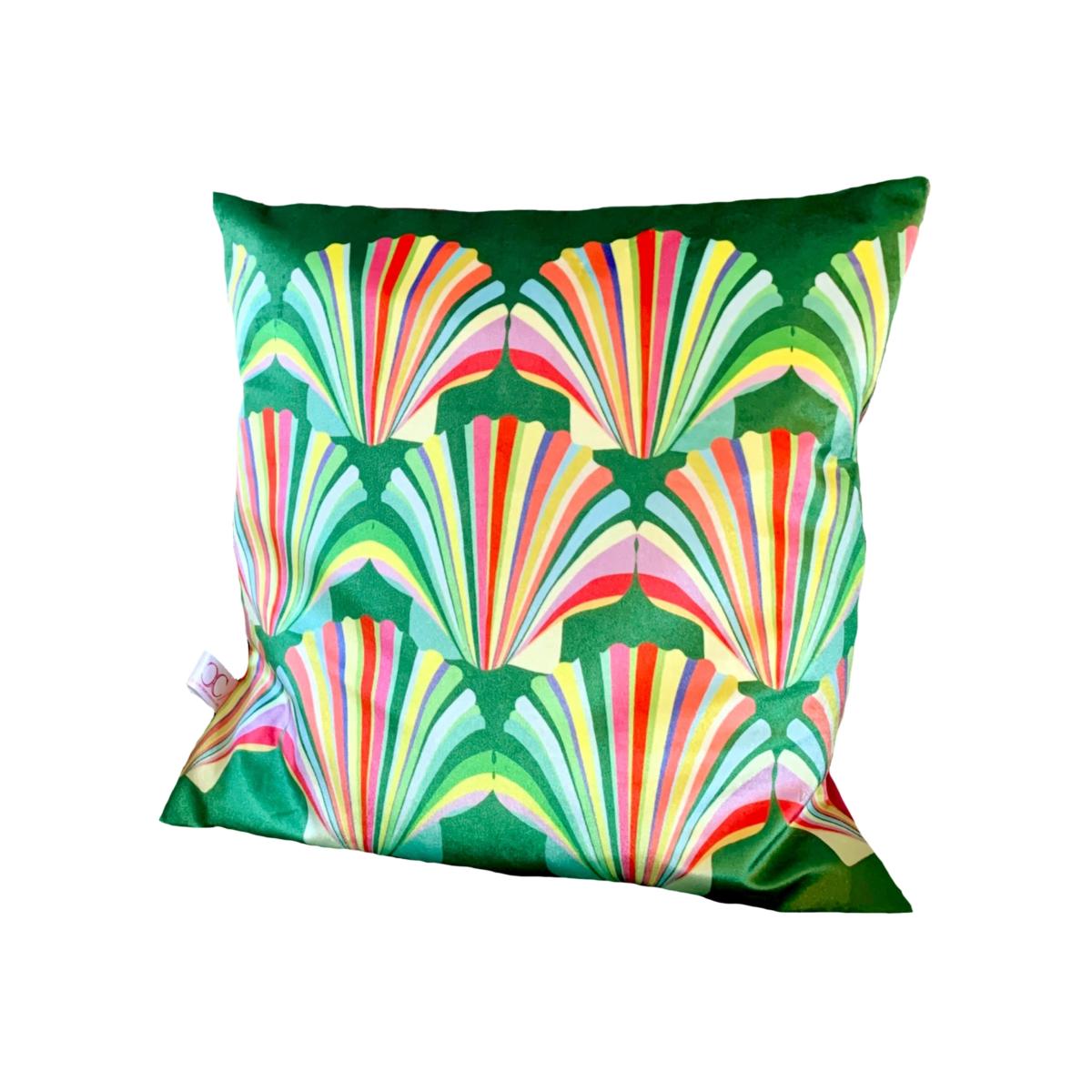 Rainbow Shell Velvet Cushion Chloe Croft London Limited – image 1