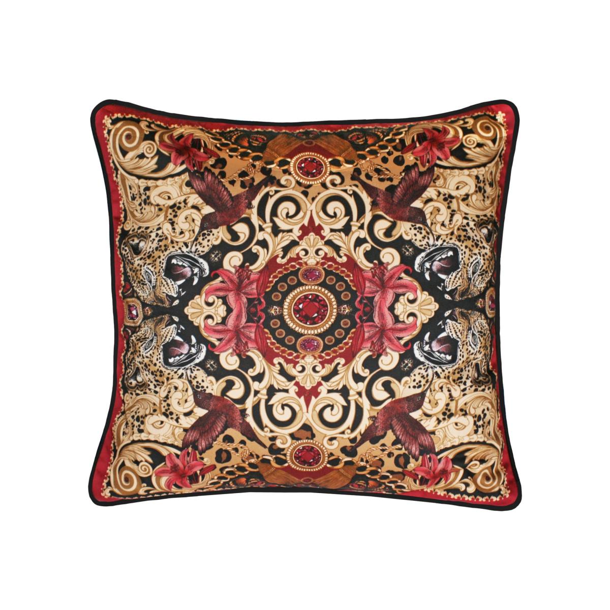 The Leopard & Ruby Cushion - 45X45Cm Emily Carter