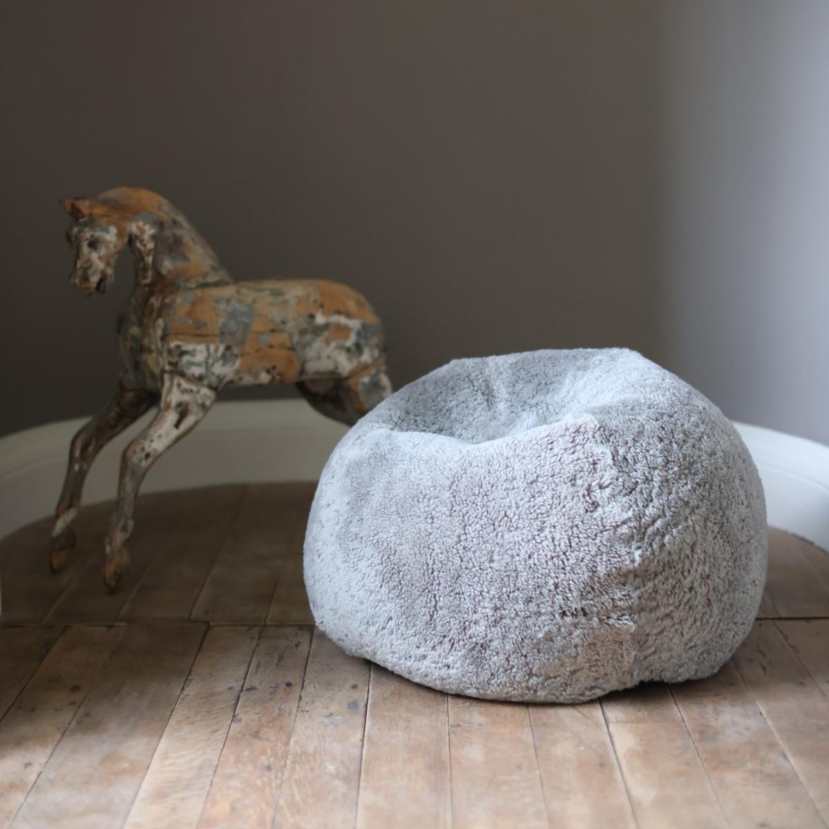 White Sheepskin Beanbag Small Swedish Moonlight Owen Barry – image 2