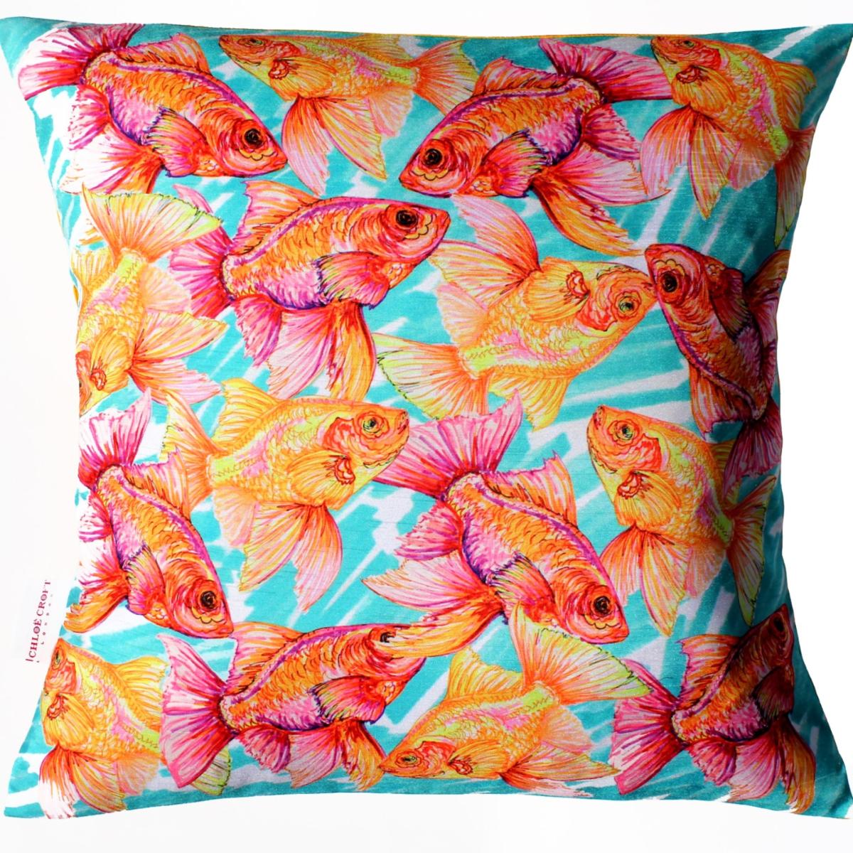 Glorious Goldfish Weatherproof Cushion Chloe Croft London Limited – image 2