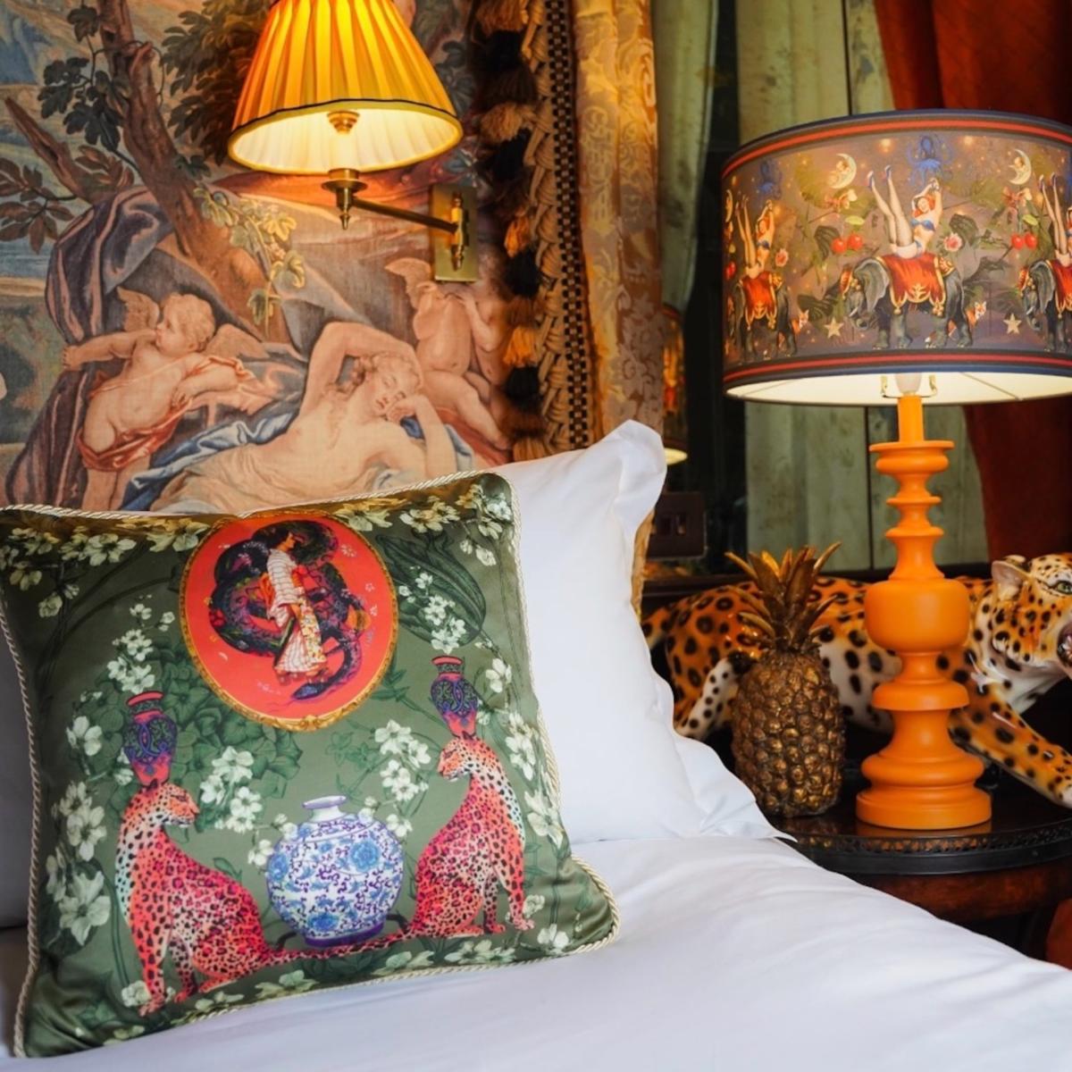 Green Mishcka Spring Silk Cushion Myrtle & Mary – image 2