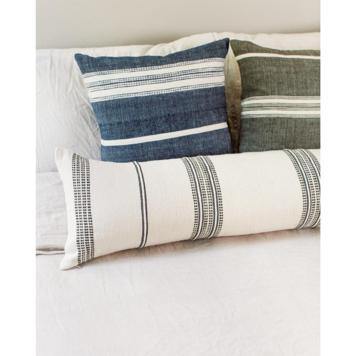 Blue / White Aden Throw Pillow Navy With Natural One Size Acacia Creations – image 6