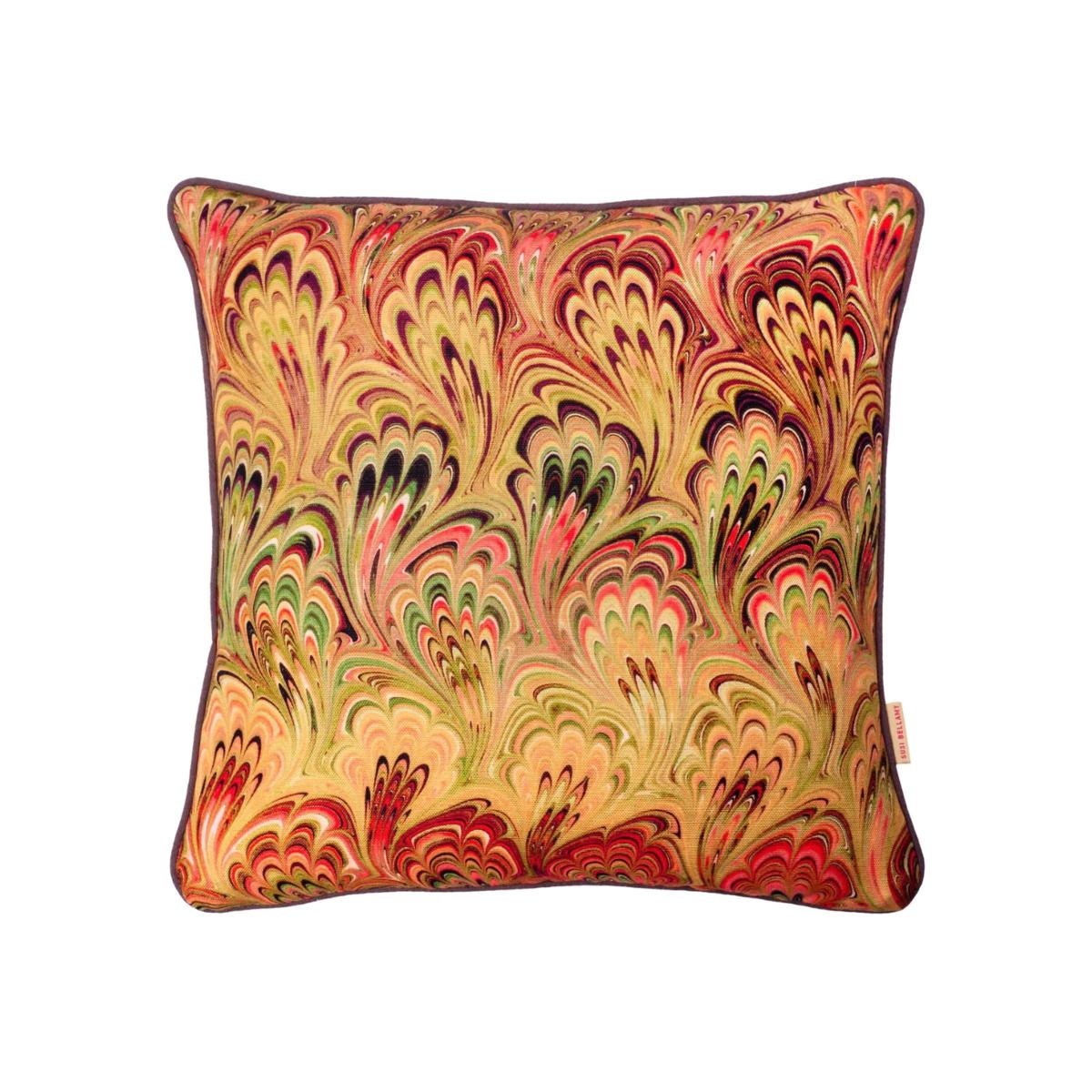 Pink / Purple / Neutrals Pastel Bouquet Linen Cushion One Size Susi Bellamy – image 1