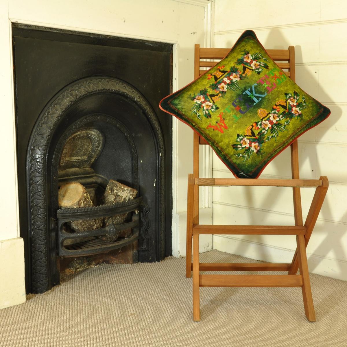 Green Wicked Velvet Cushion David Watson – image 2