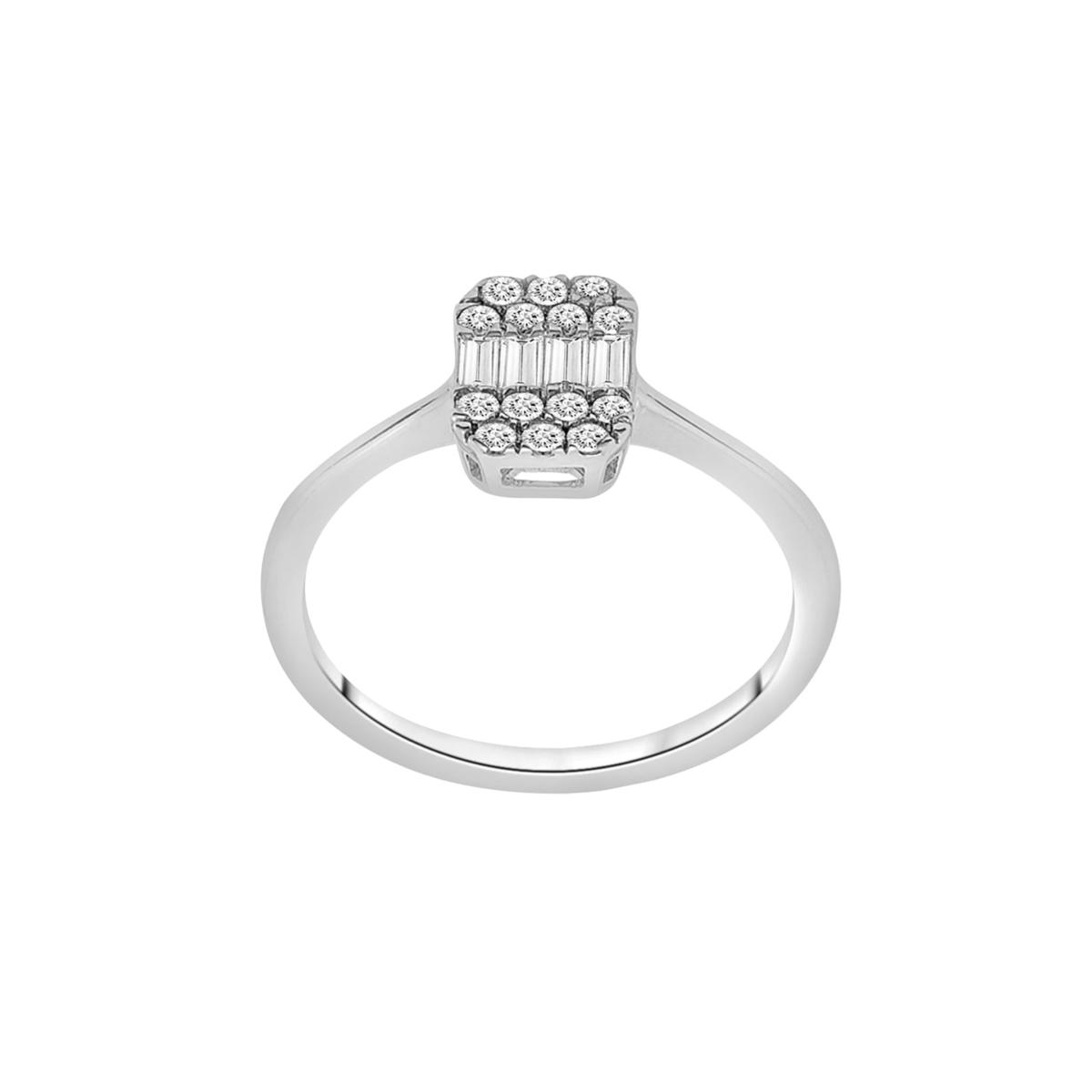 Women's White / Yellow / Orange Diamond Cushion Ring In Gold | Miki & Jane – image 3
