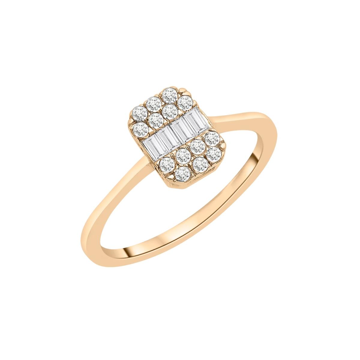 Women's White / Yellow / Orange Diamond Cushion Ring In Gold | Miki & Jane – image 5