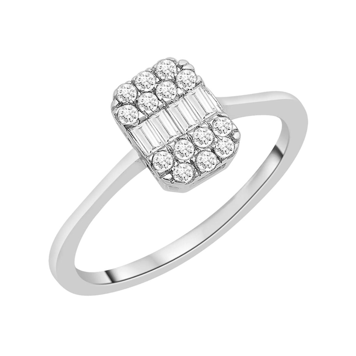 Women's White / Yellow / Orange Diamond Cushion Ring In Gold | Miki & Jane – image 1