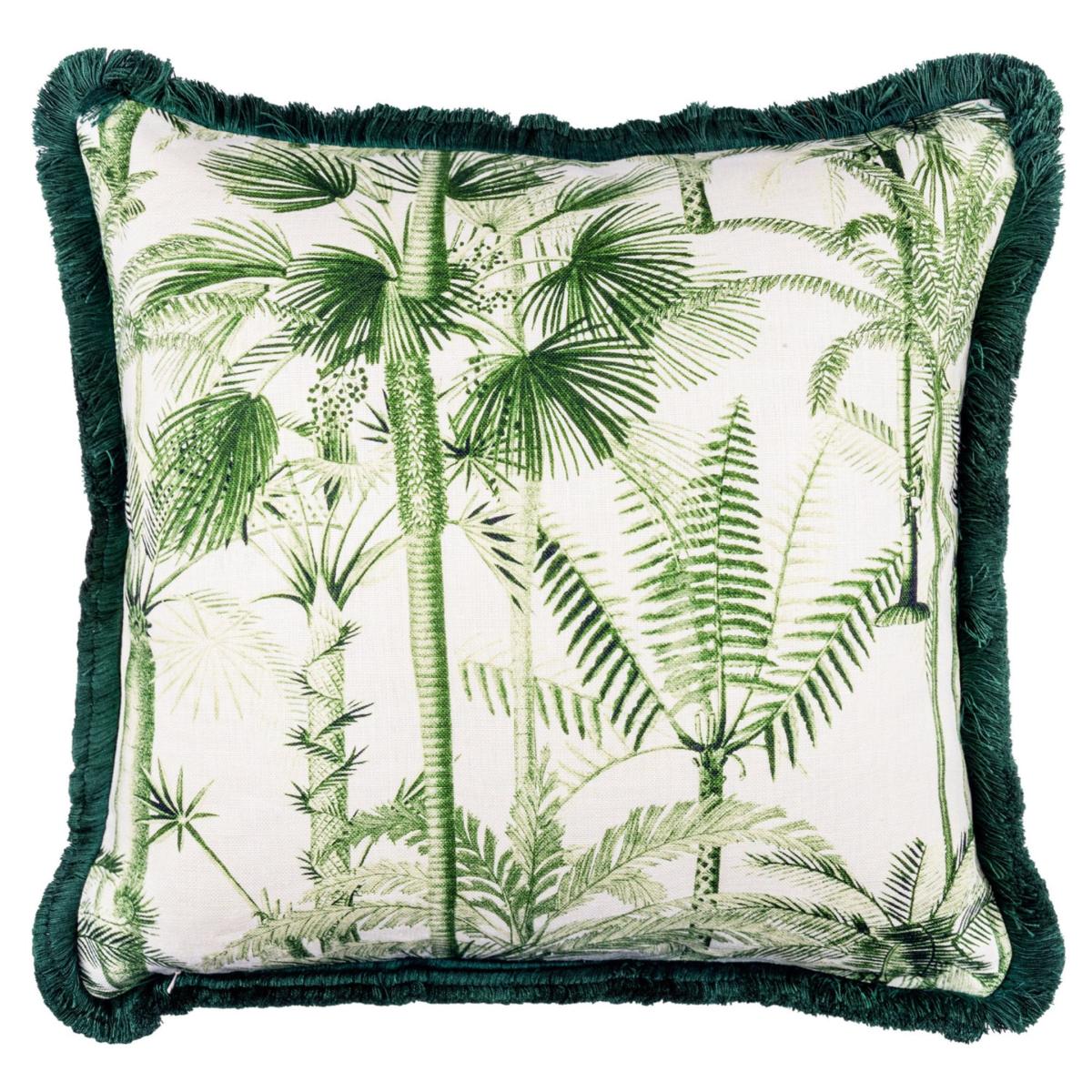 Green / White Algae I Linen Square Cushion Mindthegap – image 2
