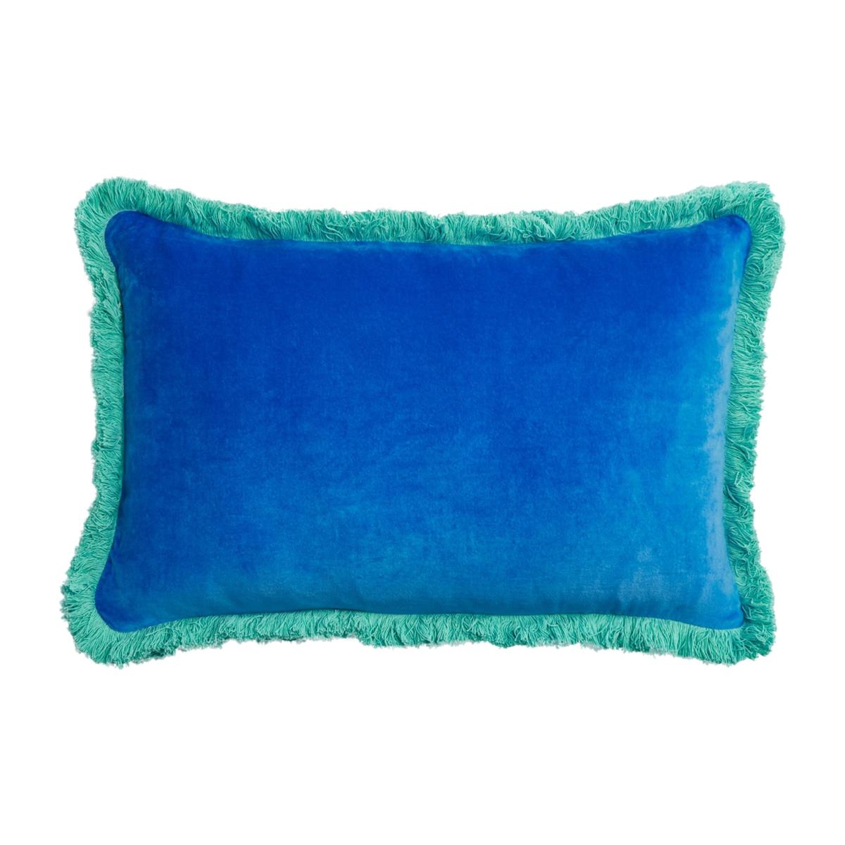 Blue Contrast Velvet Cushion Maison Splendid – image 1