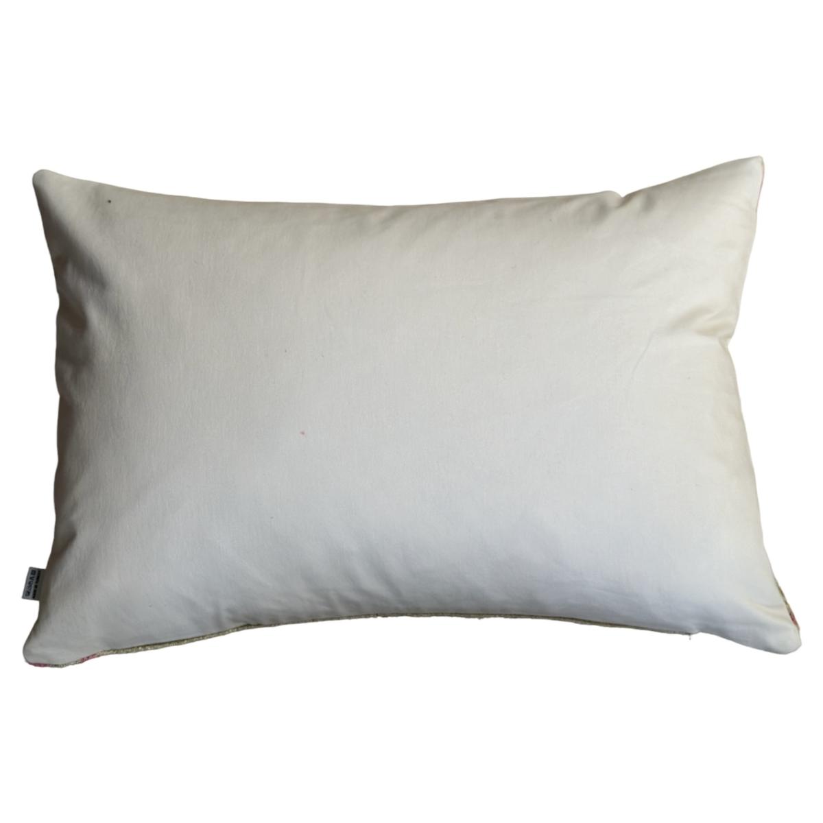 Green Beautiful Velvet Ikat Bee Cushion Punica – image 2