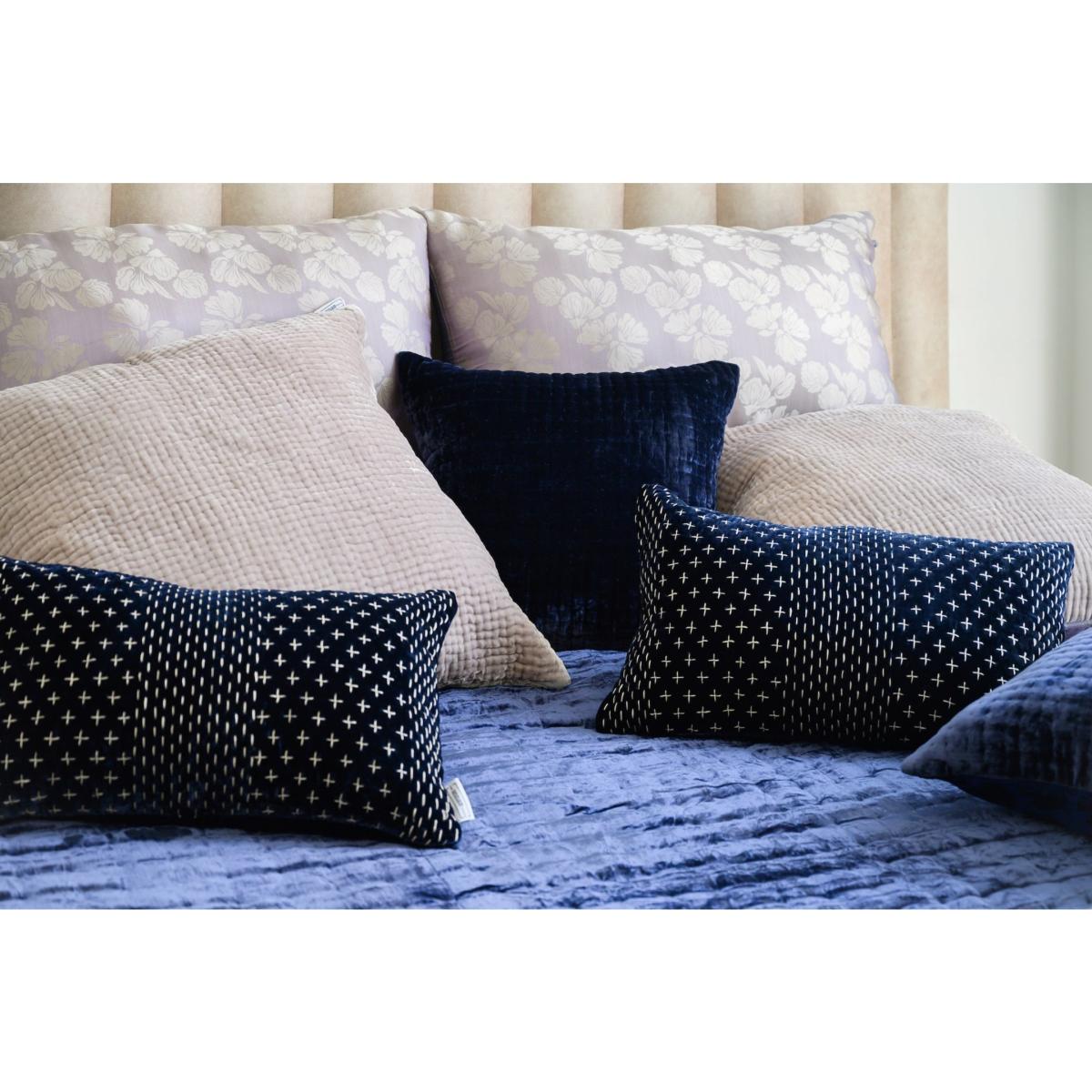 Saigon Quilted Cushion Midnight One Size The Annam House – image 3
