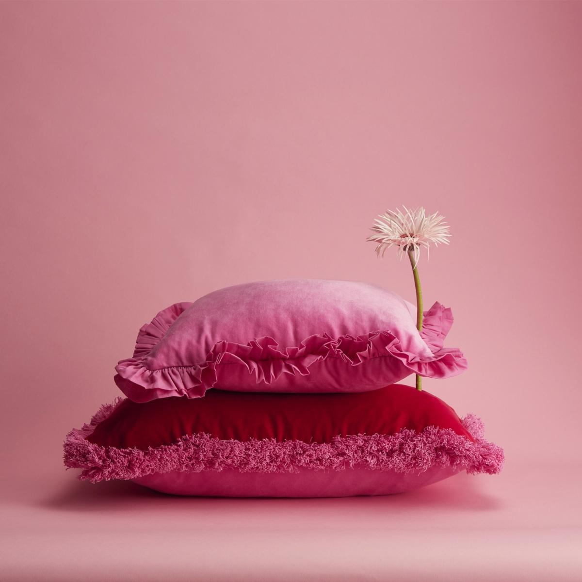 Velvet Reversible Cushion Pink/Red Maison Splendid – image 4