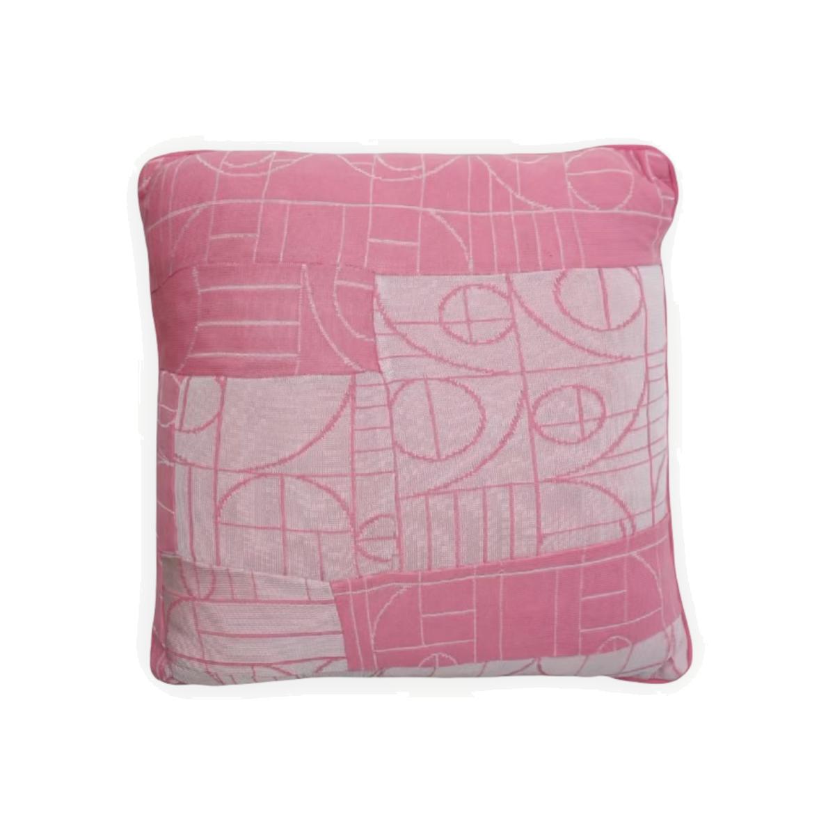 Play Patchwork Cushion - Pink, White One Size Maria Aristidou – image 1
