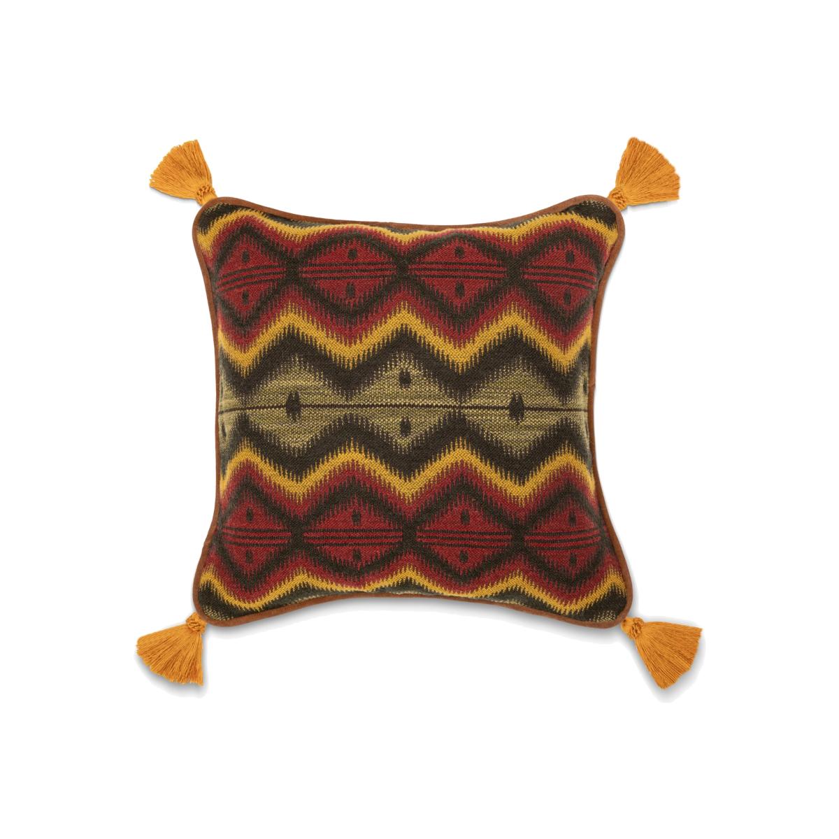 Red / Green / Black Pyramidenspitze Square Cushion By Mindthegap – image 1