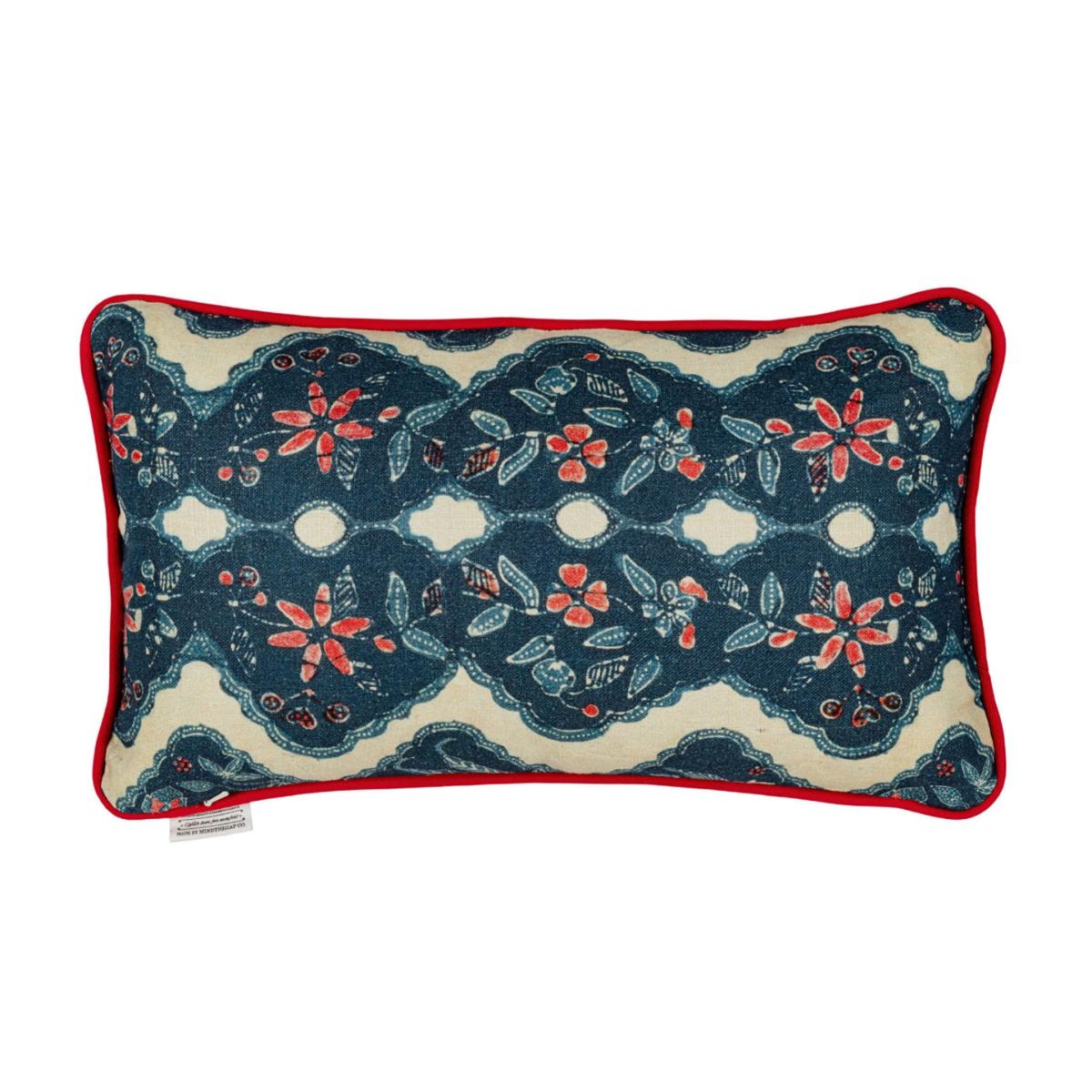 Phoenicia Batik Rectangular Linen Cushion By Mindthegap – image 2