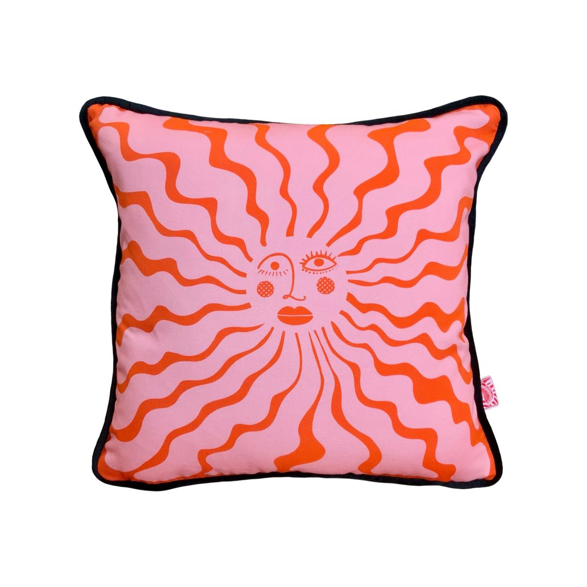 Wavy Sunshine Cushion - Orange/ Pink Small The Neighbourhood Threat – image 1