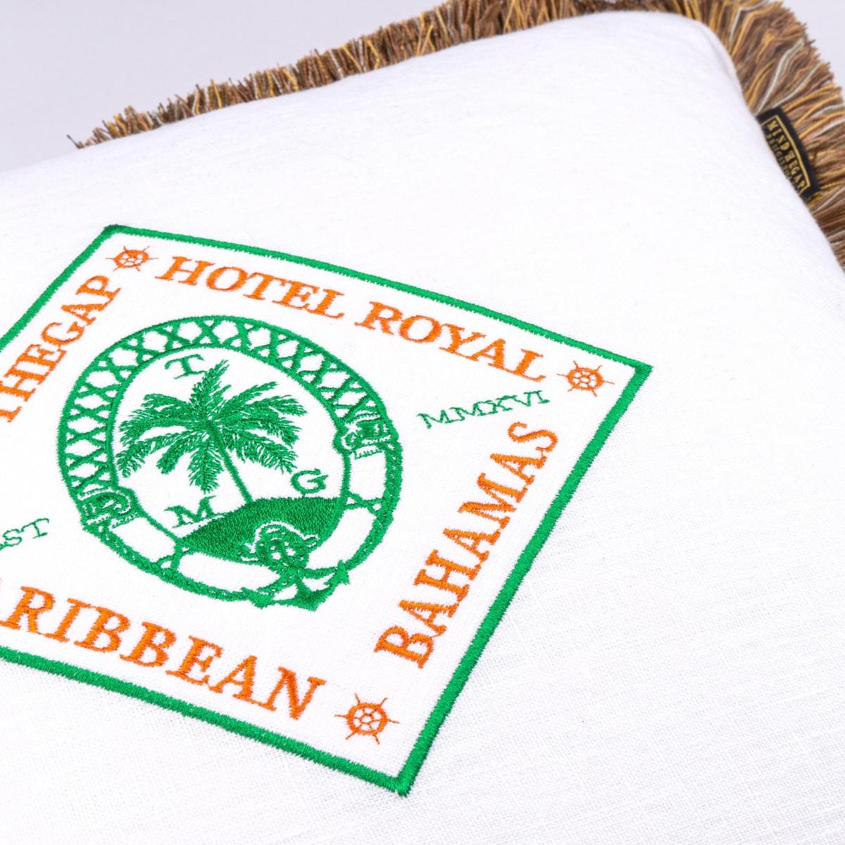 Yellow / Orange / Green Hotel Royal Linen Square Cushion Mindthegap – image 5