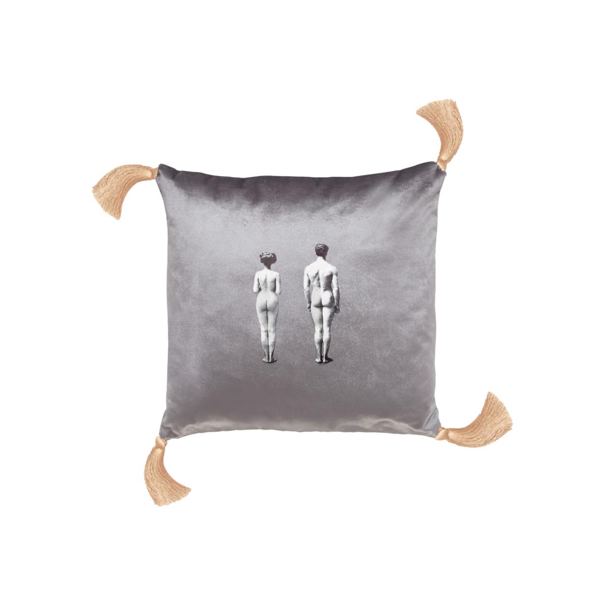 Models Velvet Cushion Sharkskin Grey Melody Rose London – image 1