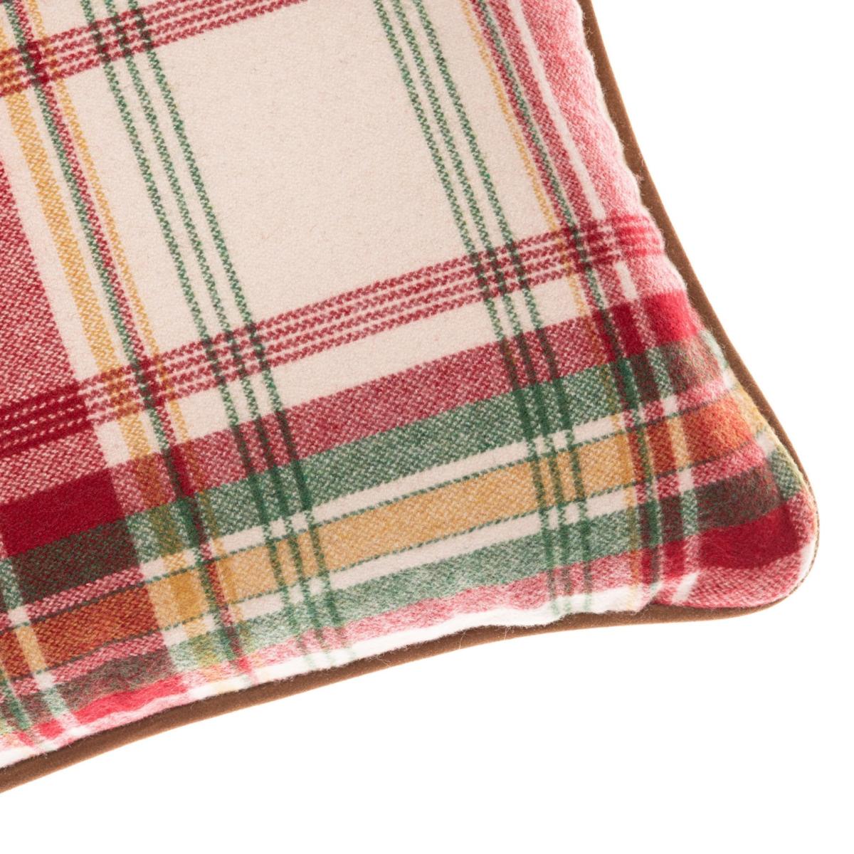 Yellow / Orange / Neutrals Sullivan Plaid Wool Rectangular Cushion By Mindthegap – image 4