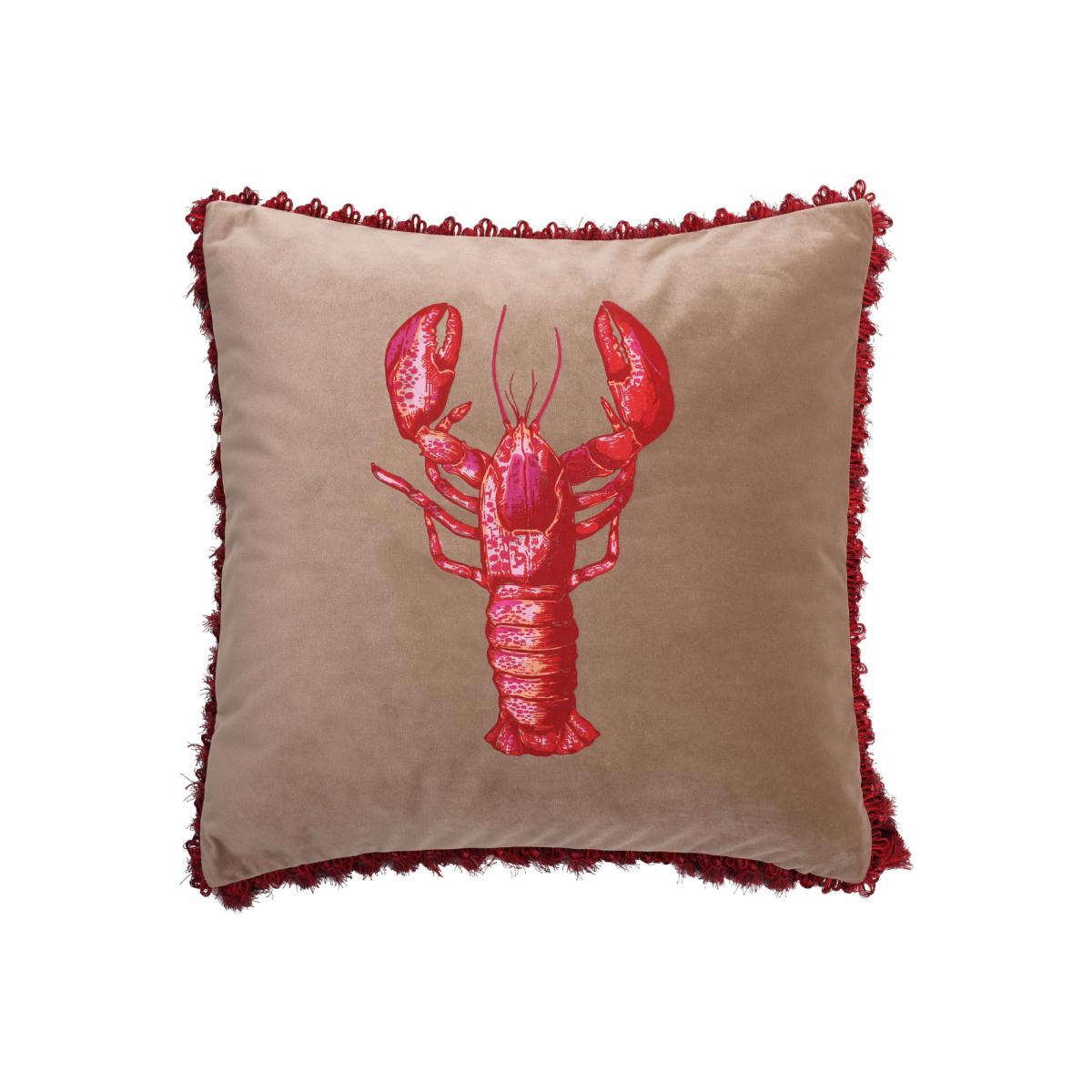 Grey Langosta Velvet Cushion Bivain