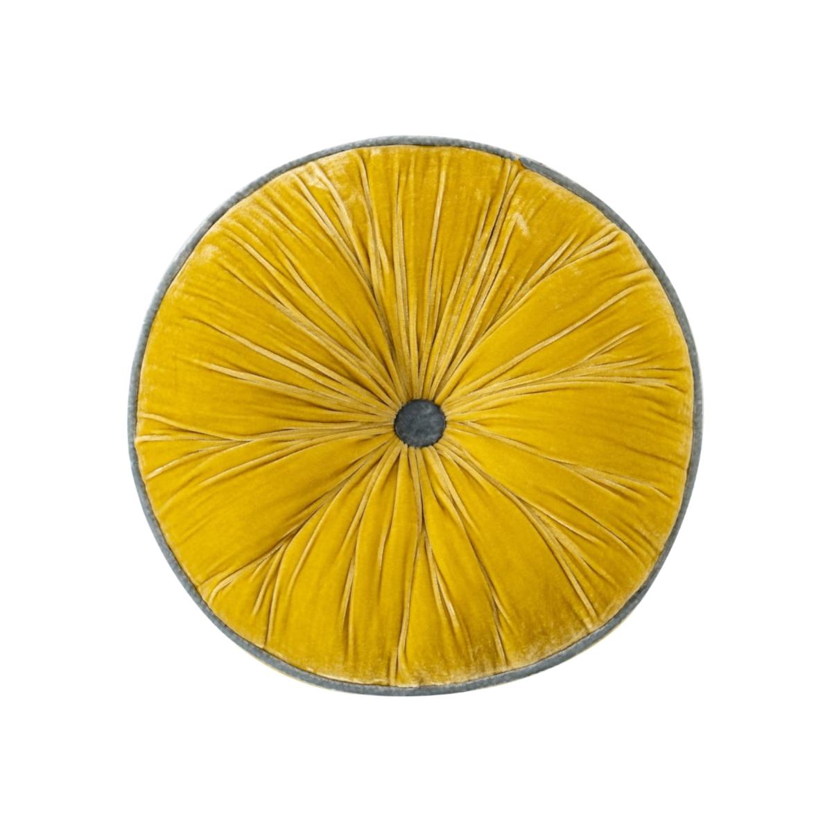 Yellow / Orange Holiday Pumpkin Cushion - Yellow X Duck Egg The Annam House – image 1