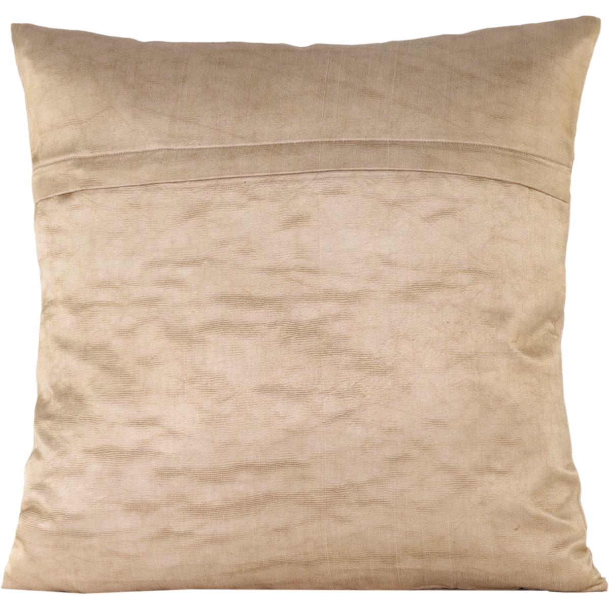 Hand-Embroidered Silk Cushion - Blue Carnations With Red Border One Size Anor Living – image 3