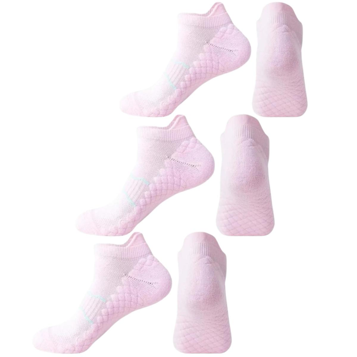 Women's Pink / Purple Cushion Support Sport Sock- Pink 3 Pack | High Heel Jungle by Kathryn Eisman – image 3