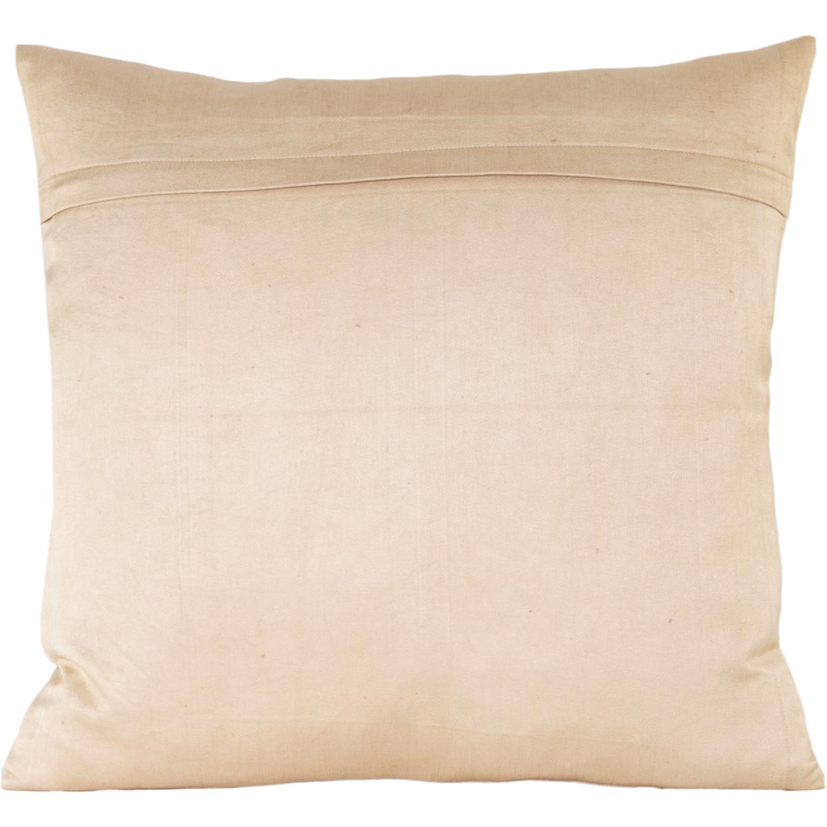 Hand-Embroidered Silk Cushion - Clematis Vine With Blue Flowers One Size Anor Living – image 3