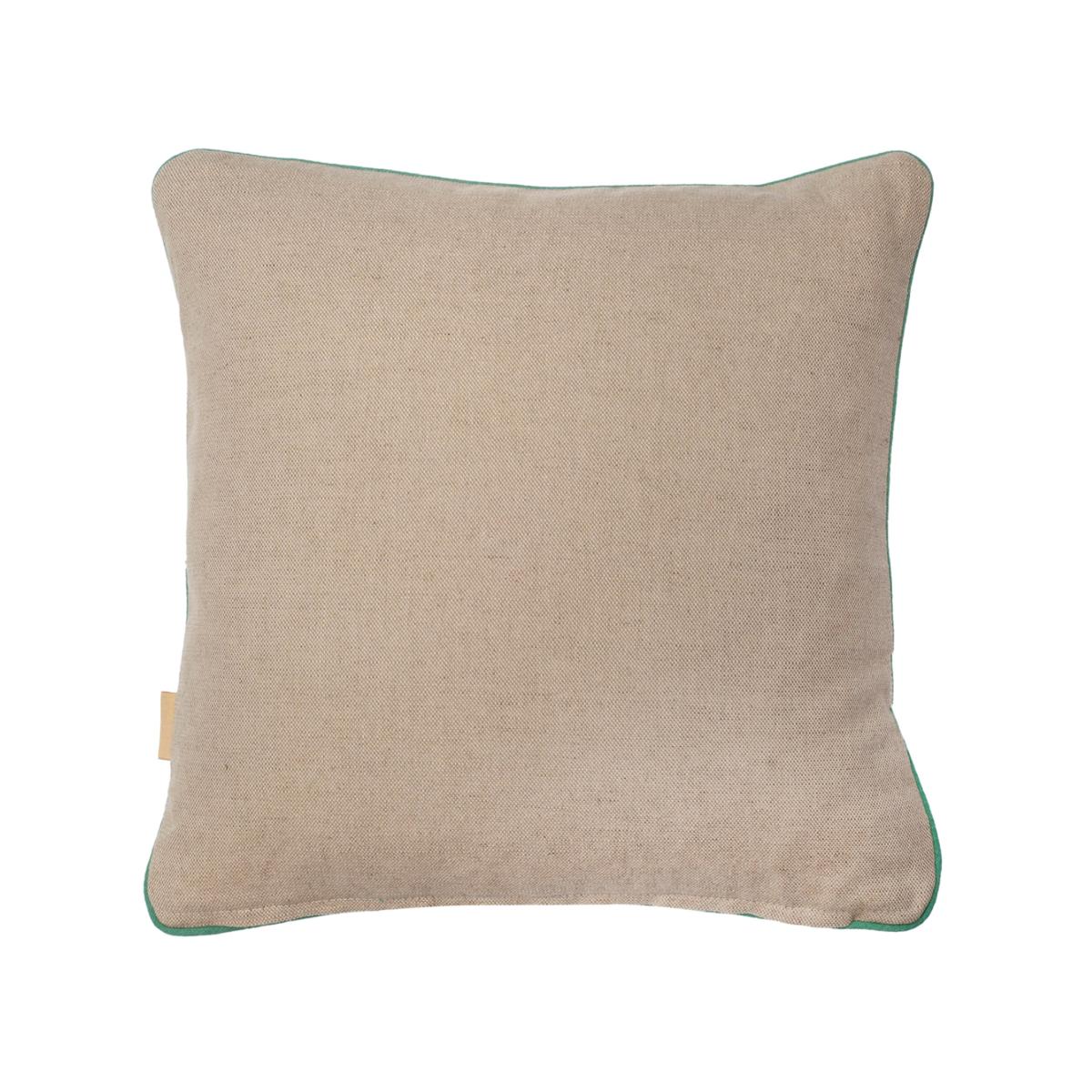 Neutrals / Blue / Grey Wheat Plumes Linen Cushion Susi Bellamy – image 3