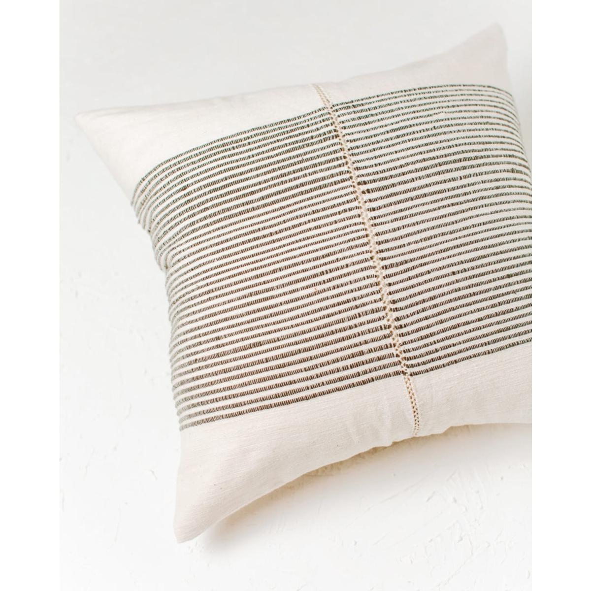 Grey / White Riviera Hand-Stitch Throw Pillow Grey One Size Acacia Creations – image 2