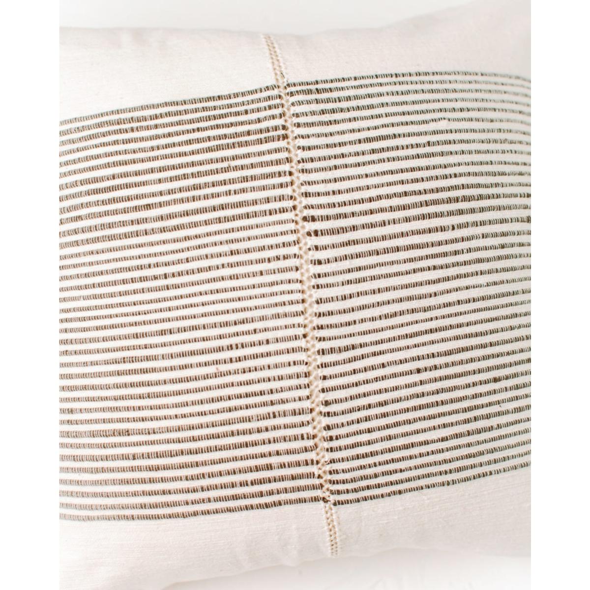 Grey / White Riviera Hand-Stitch Throw Pillow Grey One Size Acacia Creations – image 3