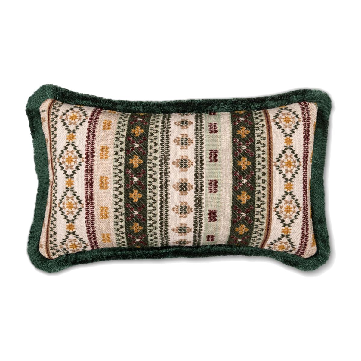 Brown / Neutrals / Green Gaisstein Rectangular Cushion By Mindthegap – image 1
