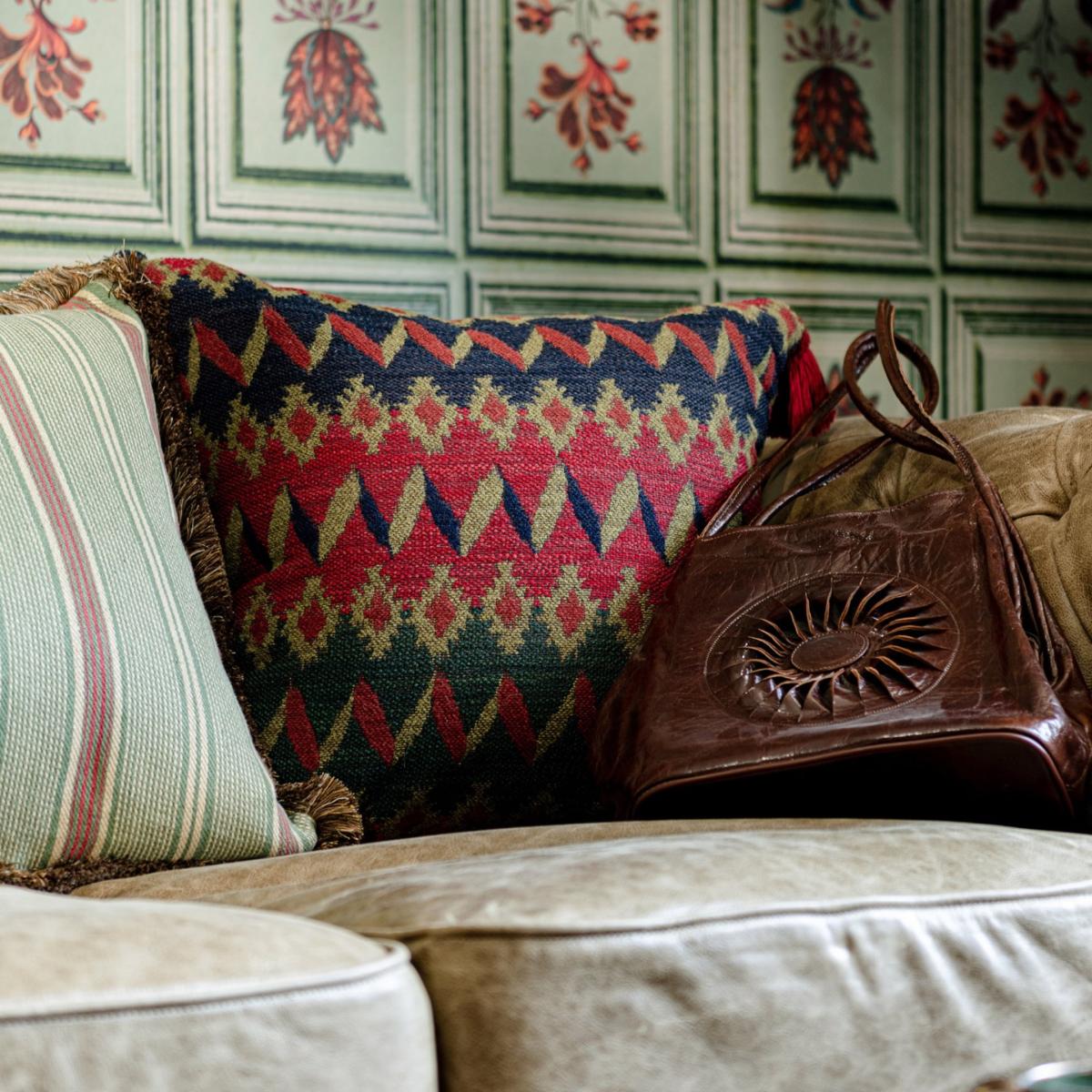 Red / Green / Blue Cortina Square Cushion By Mindthegap – image 2