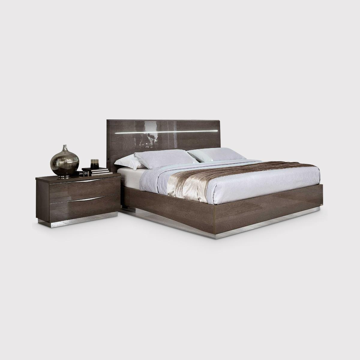Lutyen 120cm Small Double Bed With Orthopedic Wooden Slats, Grey | W128cm | Barker & Stonehouse – image 1