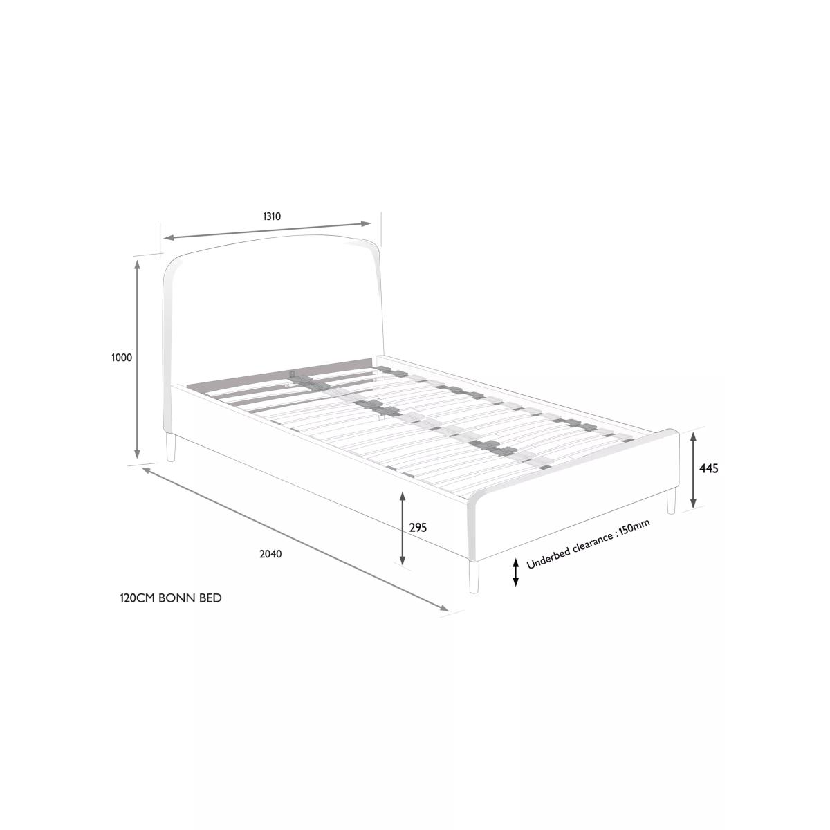John Lewis ANYDAY Bonn Upholstered Bed Frame, Small Double – image 8