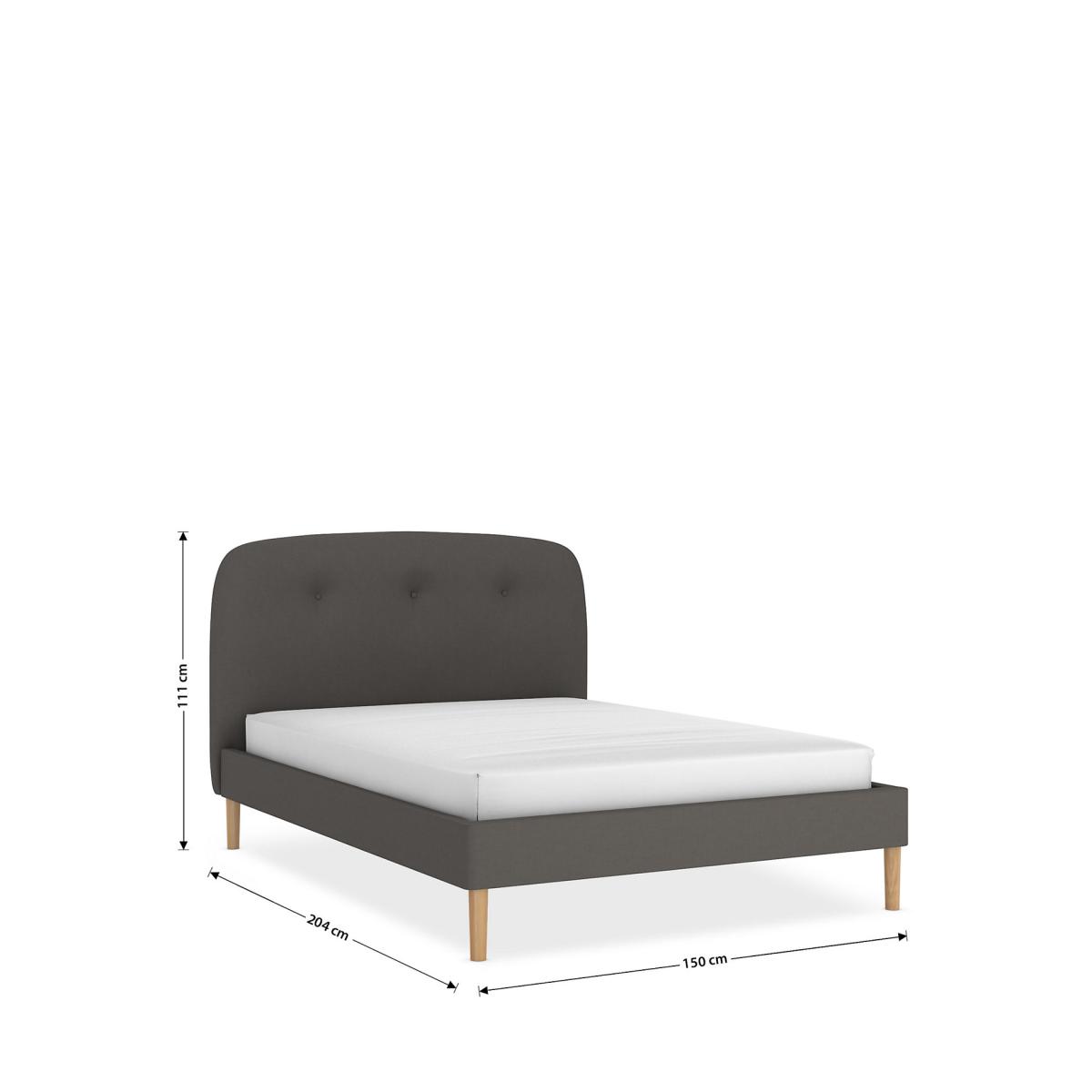 Loft Mila Bed - 4FT6 - Mid Grey, Mid Grey,Ochre,Dark Grey,Blush Pink – image 5
