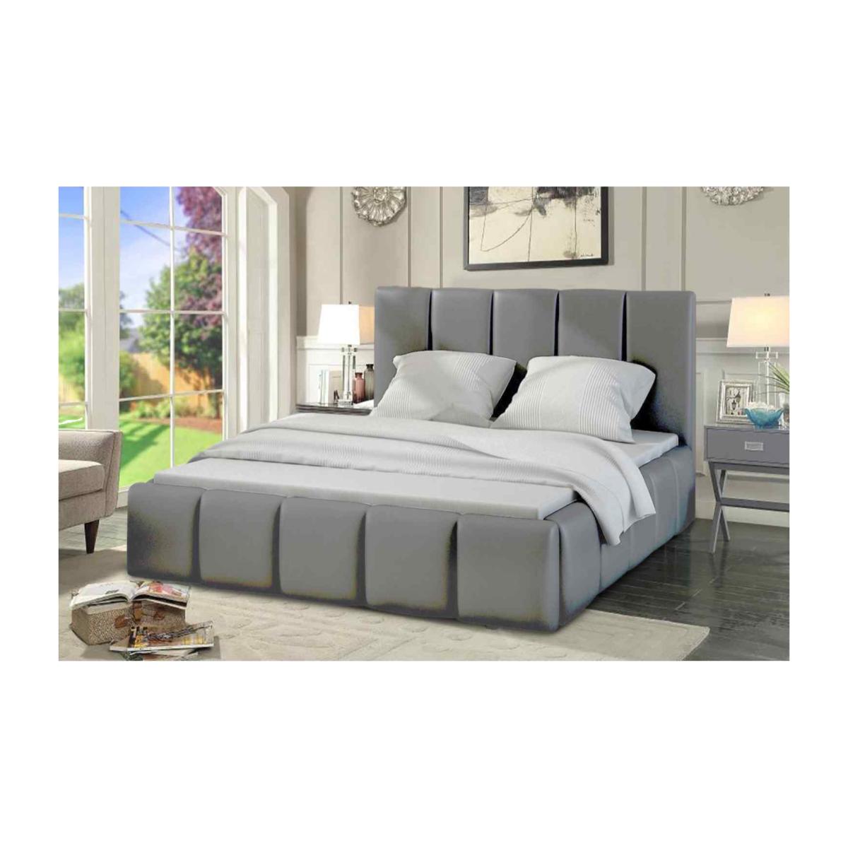 Manon Upholstered Plush Velvet Bed Frame - Grey / Small Double / 120cm