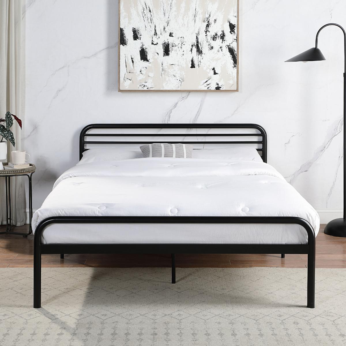 Hythe Low Rise Black Metal Bed - Black / Small Double – image 2