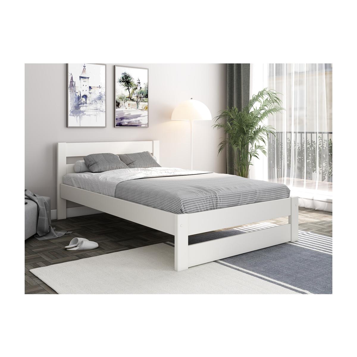 Tera Small Double Bed White - White – image 1